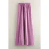 Zella Girl Kids' Step Up Wide Leg Fleece Pants In Purple