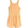 Zella Girl Kids' Summer Break Shorts Romper In Coral Beads