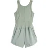 Zella Girl Kids' Summer Break Shorts Romper In Green Lilypad