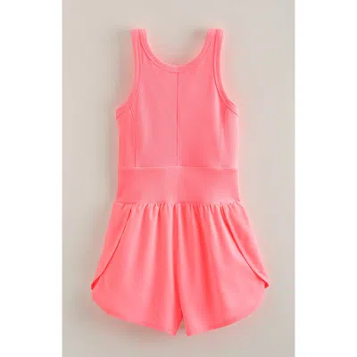 Zella Girl Kids' Summer Break Shorts Romper In Pink