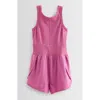 Zella Girl Kids' Summer Break Shorts Romper In Pink Rosebud