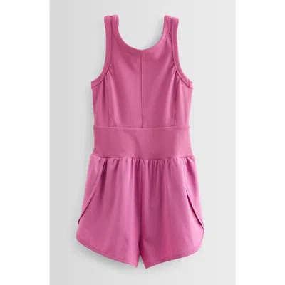 Zella Girl Kids' Summer Break Shorts Romper In Pink Rosebud