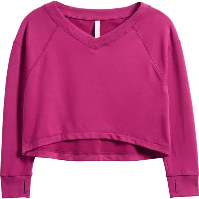 Zella Girl Kids' Take It Easy Terry Top In Purple Boysen