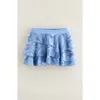Zella Girl Kids' Tiered Skort In Blue Hydrangea Rhythmic Swirl