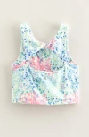 Shop Zella Girl Kids' Twist & Turn Tank In Green Verde Rainbow Pebbles