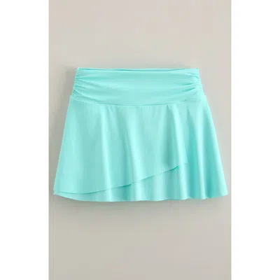 Zella Girl Kids' Twist & Twirl Faux Wrap Skort In Blue