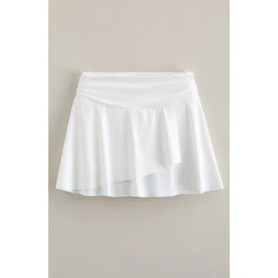 Zella Girl Kids' Twist & Twirl Faux Wrap Skort In White