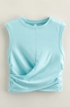 Zella Girl Kids' Twist Front T-shirt In Blue