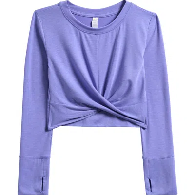 Zella Girl Kids' Twist Front T-shirt In Purple Wink