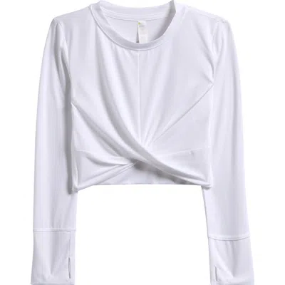 Zella Girl Kids' Twist Front T-shirt In White