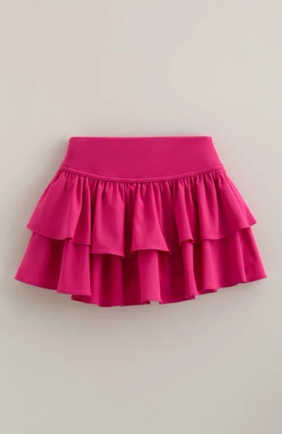 Zella Girl Kids' Volley Tiered Skort In Pink