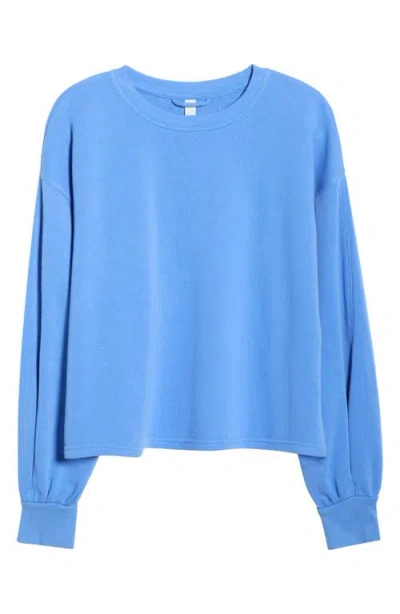 Zella Go Easy Crewneck Sweatshirt In Blue