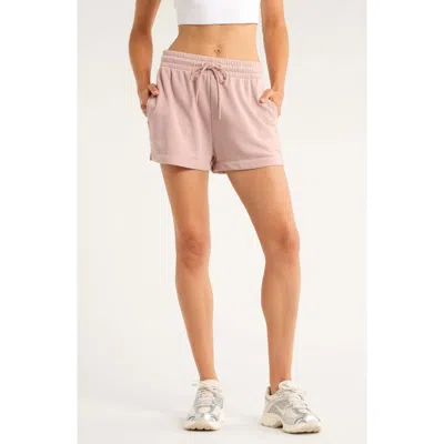 Zella Go Easy French Terry Shorts In Pink