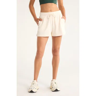 Zella Go Easy French Terry Shorts In White