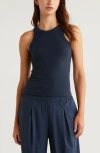 Zella Go-to Rib Performance Tank In Blue