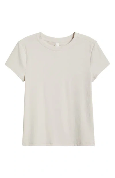 Zella Go-to Rib T-shirt In Grey Moonbeam