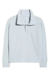 Zella Half Zip Waffle Stitch Sweatshirt In Blue