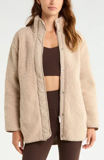 Zella Hearth Faux Shearling Jacket In Neutral