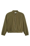 Zella In Flight Bomber Jacket In Olive Night