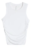 Zella In The Zone Ruched Side Tank In White