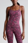 Zella Support Camo Print Tank In Pink Bright Camo Jacquard