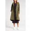 Zella Journey Water Resistant Raincoat In Olive Night