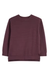 Zella Kick Back Ottoman Knit Sweatshirt In Burgundy Fudge