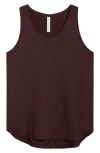 Zella Liana Restore Soft Lite Tank In Burgundy