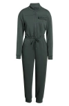 Zella Lift Off Long Sleeve Jumpsuit In Green