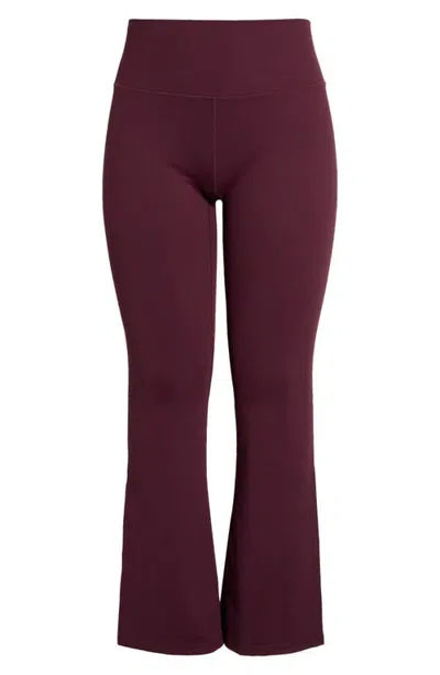 Zella Live In Flare Leggings In Burgundy