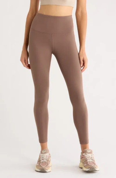 Zella Live In High Waist 7/8 Leggings In Brown