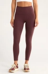 Zella Renew High Waist Pocket Leggings In Brown