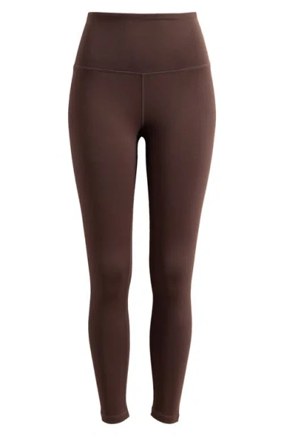 Zella Live In High Waist 7/8 Leggings In Brown Mole