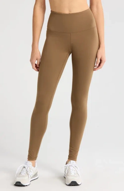 Zella Live In High Waist Leggings In Brown