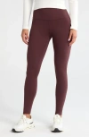 Zella Live In High Waist Leggings In Burgundy