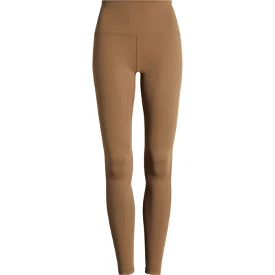 Zella Live In High Waist Leggings In Brown Teak