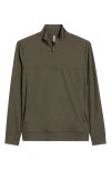 Zella Live In Hybrid Quarter Zip Pullover In Green