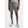 Zella Zelstretch 7-inch Perforated Shorts In Gray