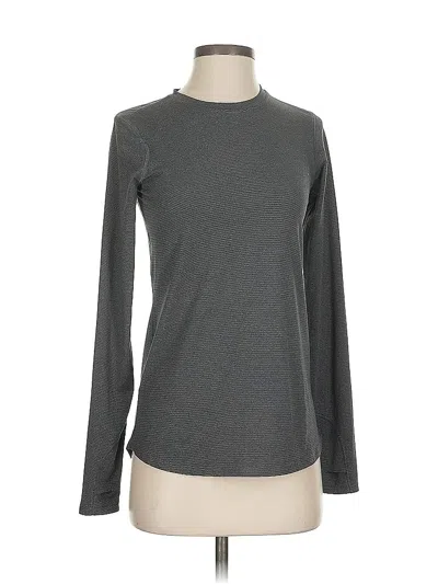 Pre-owned Zella Long Sleeve T-shirt In Gray