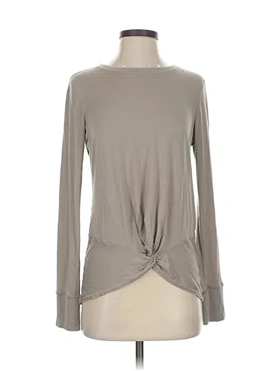 Pre-owned Zella Long Sleeve T-shirt In Gray