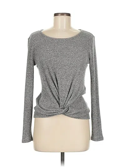 Pre-owned Zella Long Sleeve T-shirt In Gray