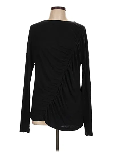 Pre-owned Zella Long Sleeve Top Black One Shoulder Neckline Tops