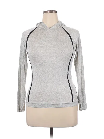 Pre-owned Zella Long Sleeve Top Gray Cowl Neck Tops