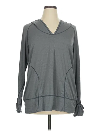 Pre-owned Zella Long Sleeve Top Gray Cowl Neck Tops