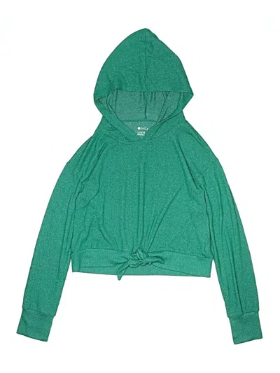 Pre-owned Zella Kids' Long Sleeve Top Green Cowl Neck Tops