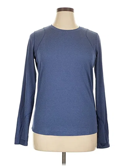 Pre-owned Zella Long Sleeve T-shirt In Blue