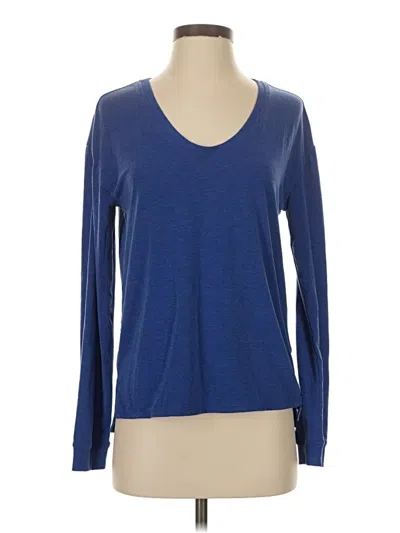 Pre-owned Zella Long Sleeve T-shirt In Blue