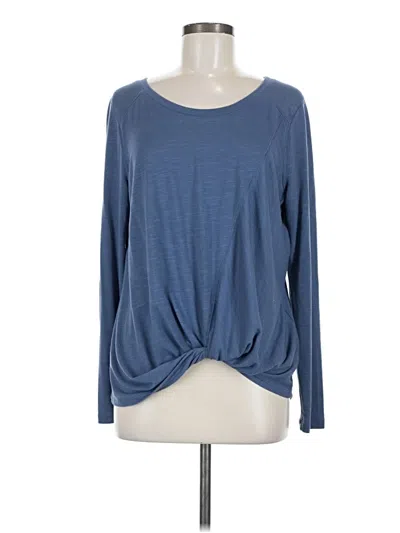 Pre-owned Zella Long Sleeve T-shirt In Blue