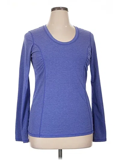 Pre-owned Zella Long Sleeve T-shirt In Blue