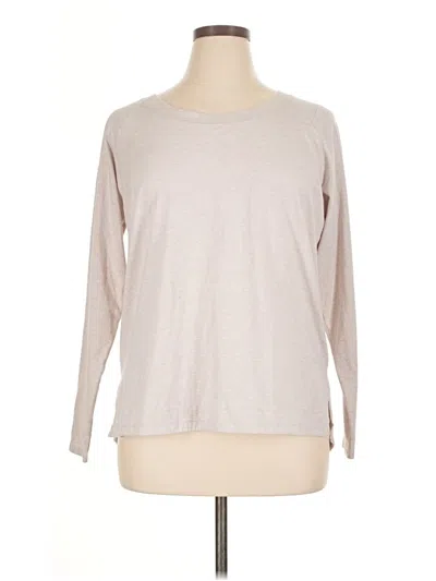 Pre-owned Zella Long Sleeve T-shirt In Brown